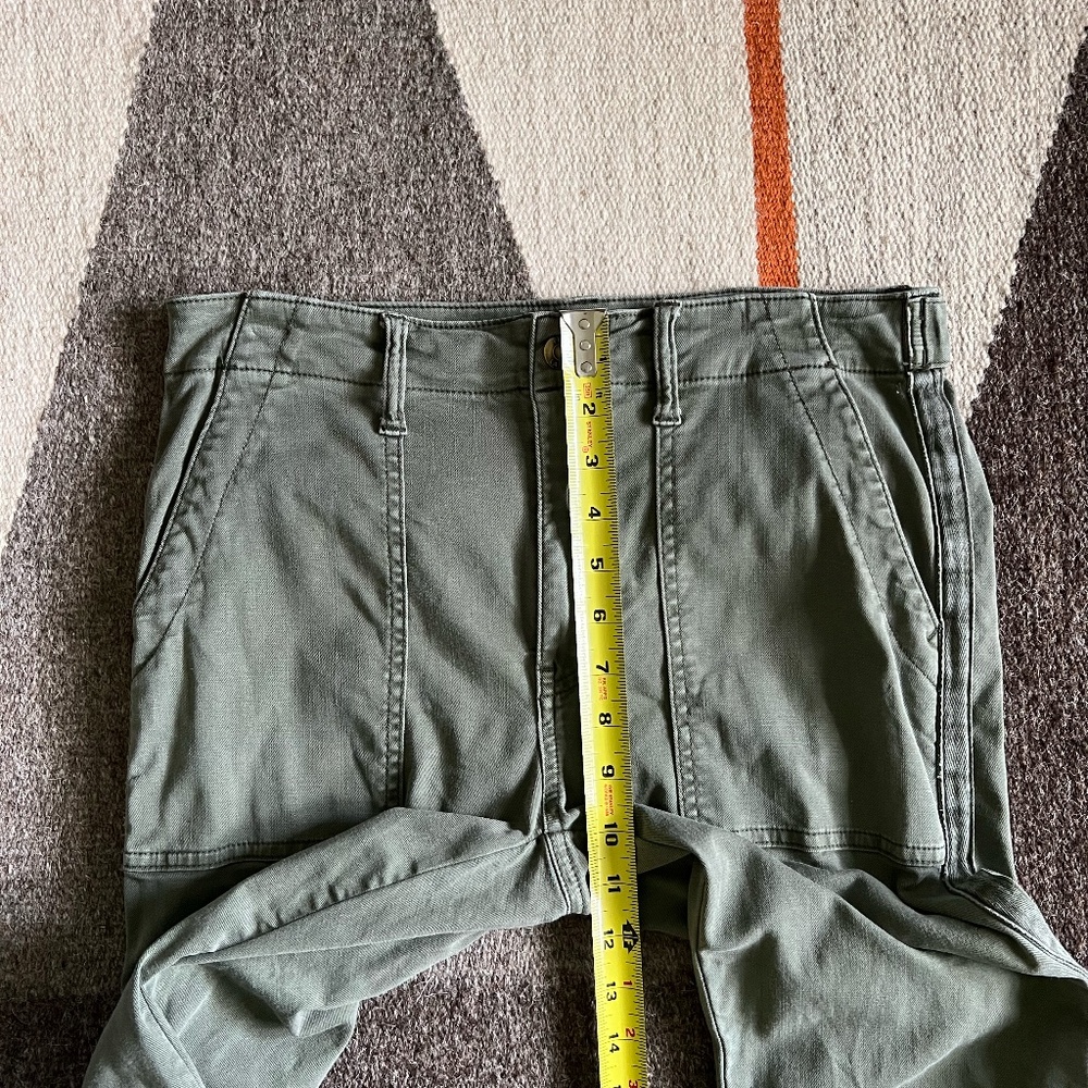 Pistola Mara Straight Leg Utility Cropped Pants in Olive Green Size 27 - Picture 7 of 8